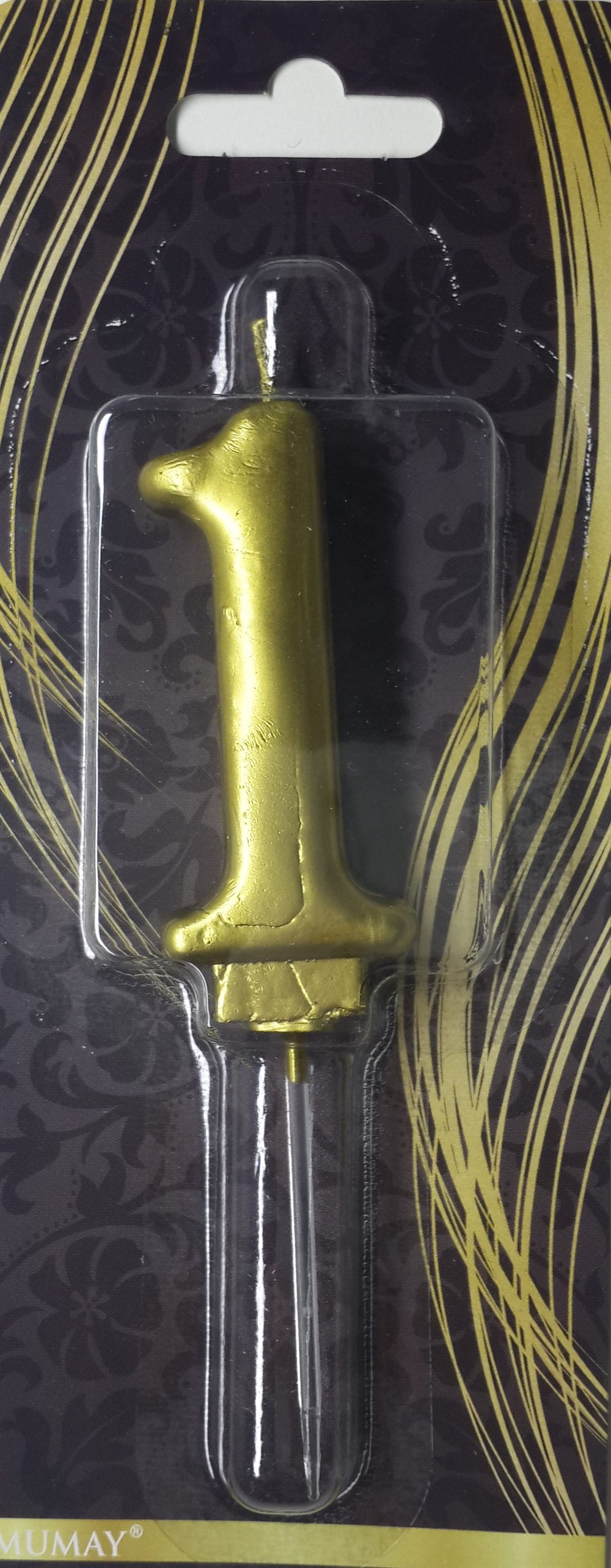 Rakam Mum 1 Gold AltınGold Rakam Mumlar