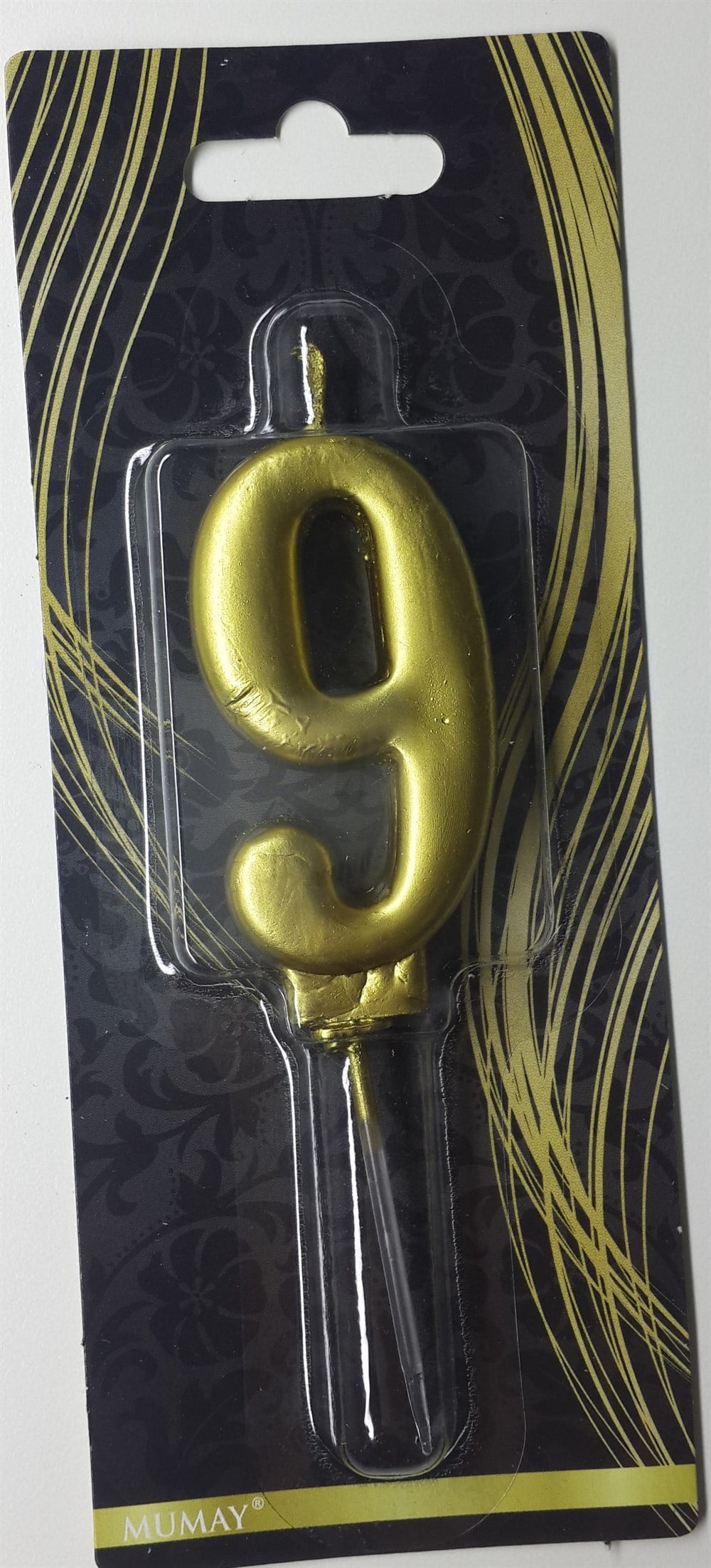 Rakam Mum 9 Gold AltınGold Rakam Mumlar