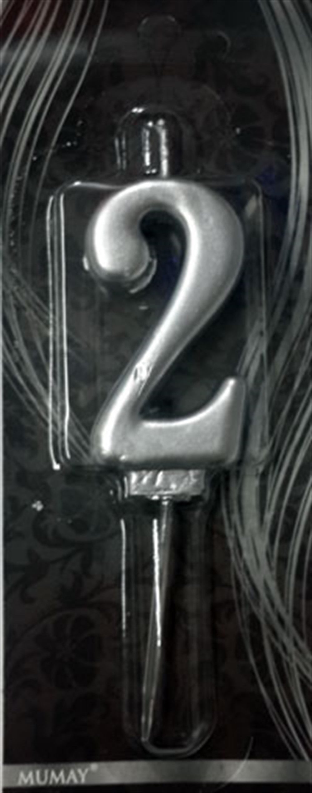 Rakam Mum 2 GümüşGümüş Rakam Mumlar