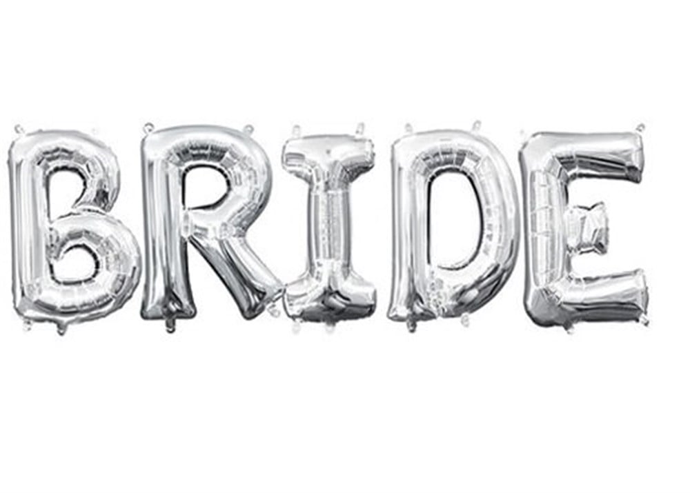Folyo Balon SetlerBrıde Folyo Balon Harf Set 40 cm Gümüşİthal