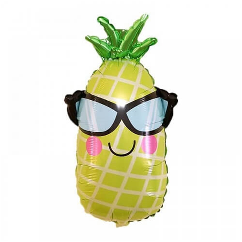 Folyo Balon Temalı ÇeşitleriGözlüklü Ananas Folyo Balon 75cm İthal