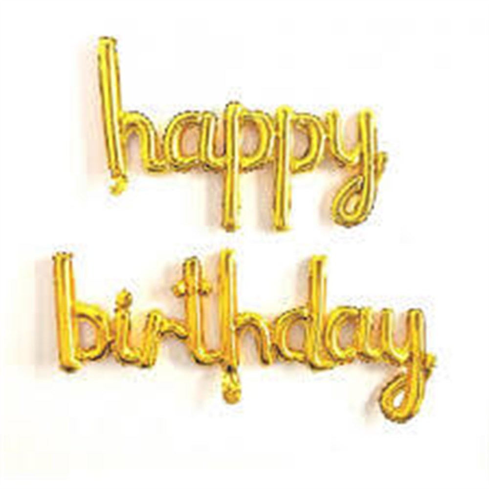 Folyo Balon Setlerhappy birthday imza Folyo Balon Goldİthal