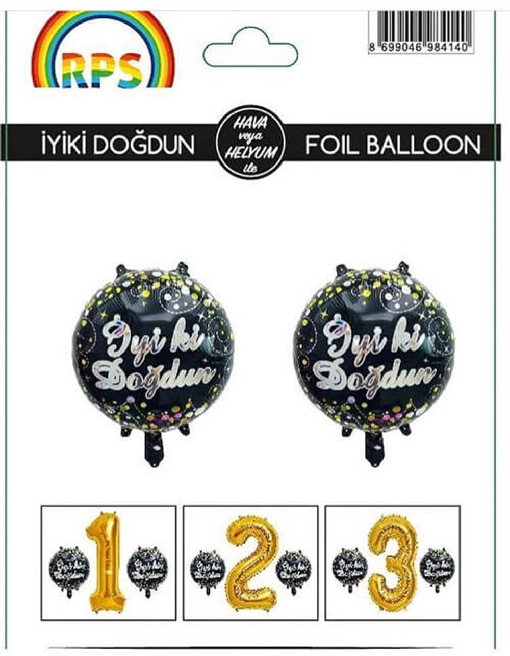 Diğer Folyo Balonlarİyi Ki Doğdun Folyo Balon 2'li 45 cmİTHAL