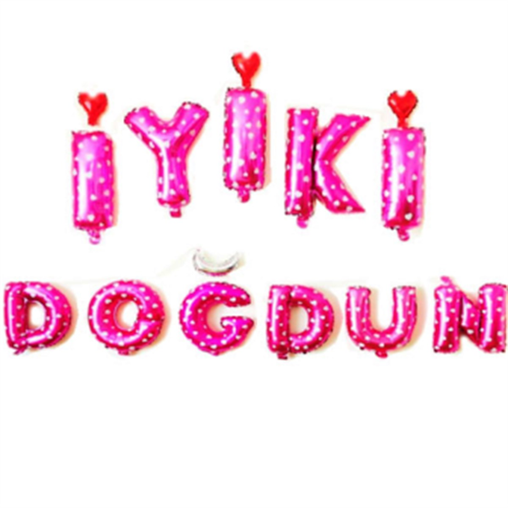 Folyo Balon Setlerİyi Ki Doğdun Folyo Balon Harf Set Pembe 40 cmİTHAL