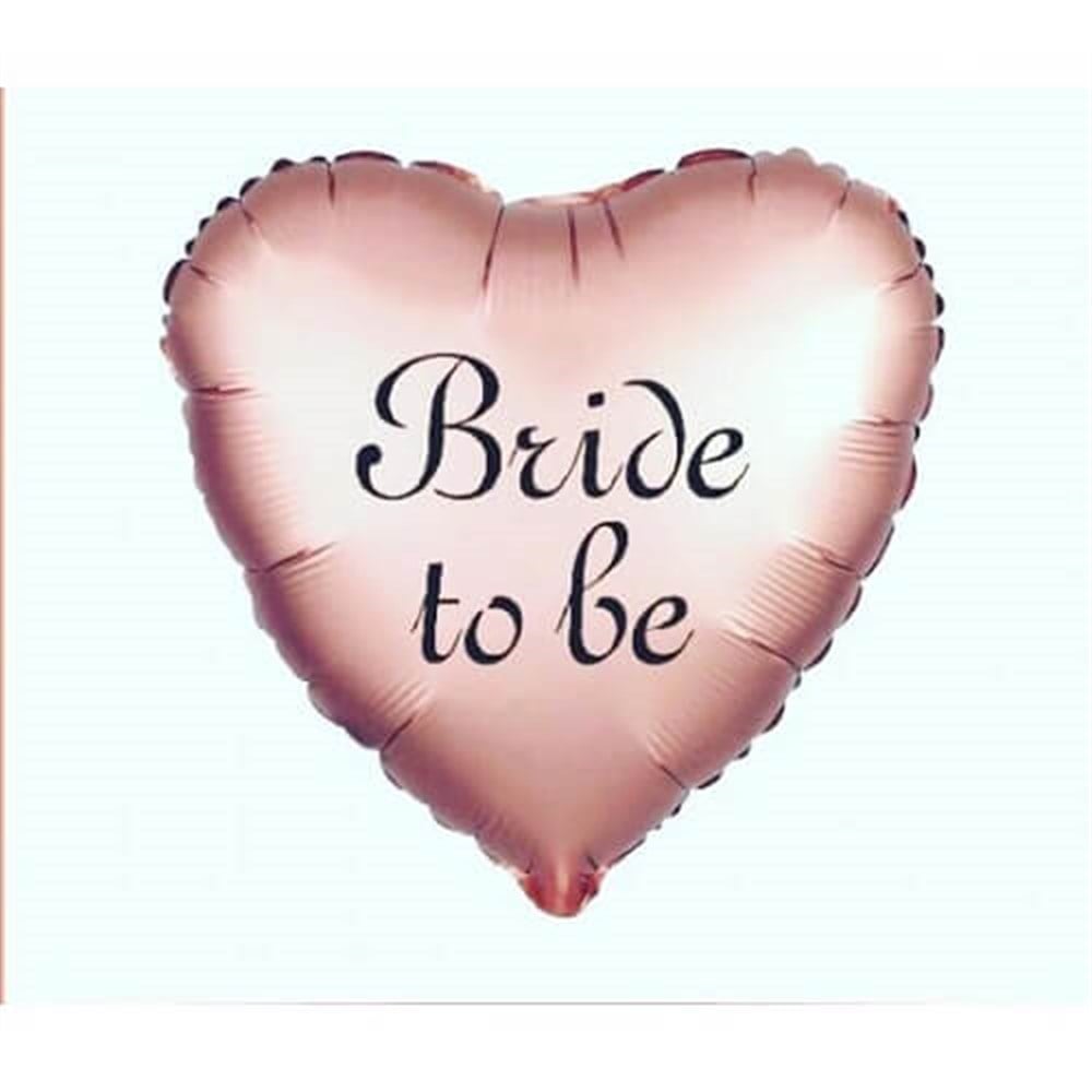 Folyo Balon Kalp ÇeşitleriKalp Folyo Balon Bronz Rose Gold Bride To Be 65 cmİTHAL