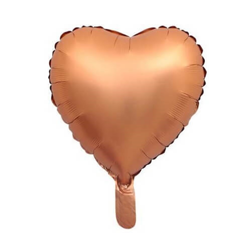 Folyo Balon Kalp ÇeşitleriKalp Folyo Balon (Krom-Mırror) Bakır 45 cmİTHAL