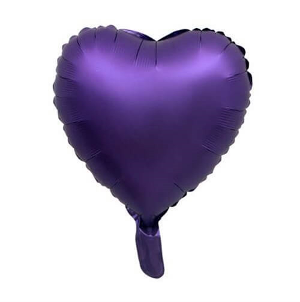 Folyo Balon Kalp ÇeşitleriKalp Folyo Balon (Krom-Mırror) Mor 45 cmİTHAL
