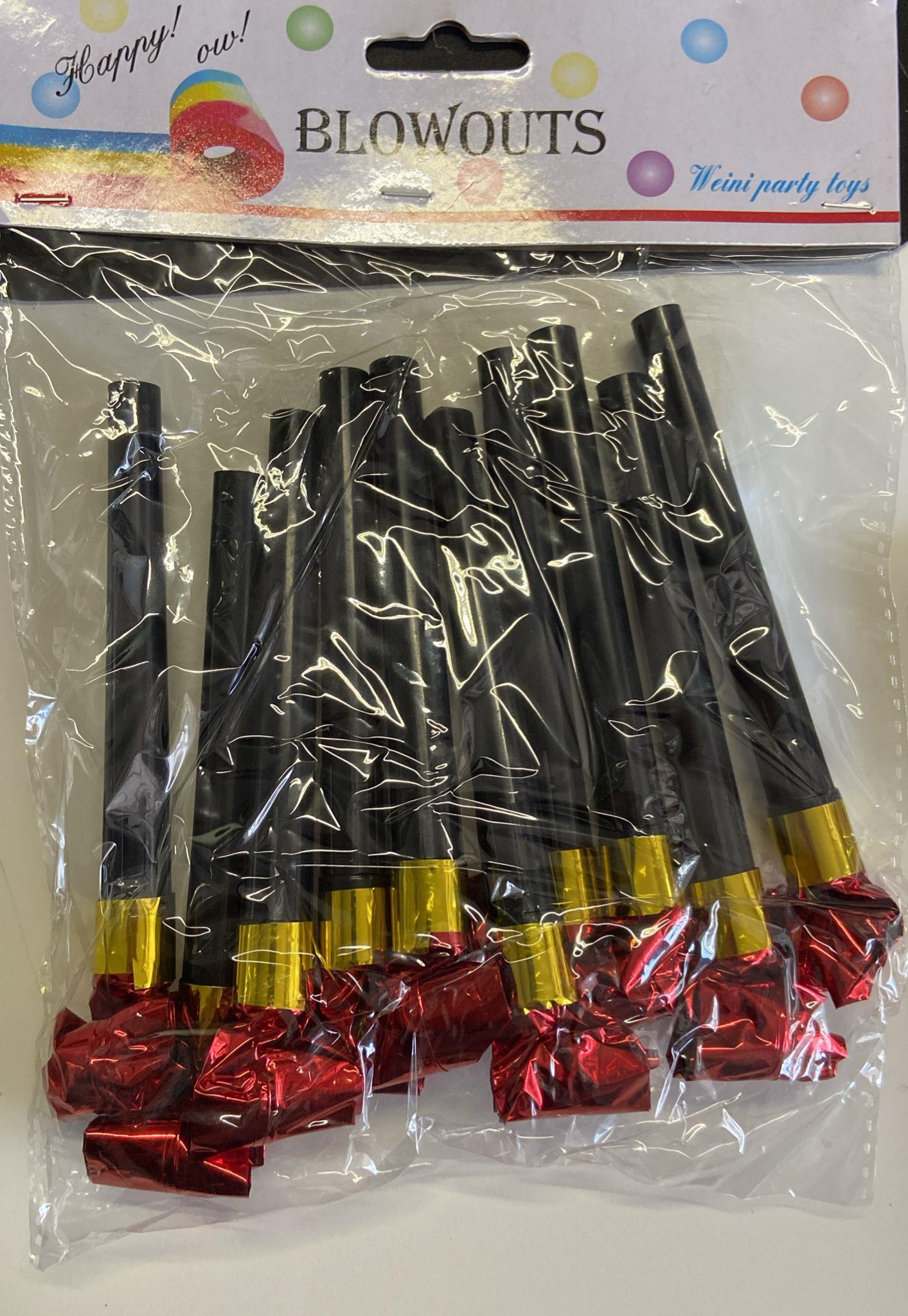 Aksesuarlar ve HediyeliklerKaynana Dili Parti Düdüğü Kağıt Kırmızı 10'luİTHAL