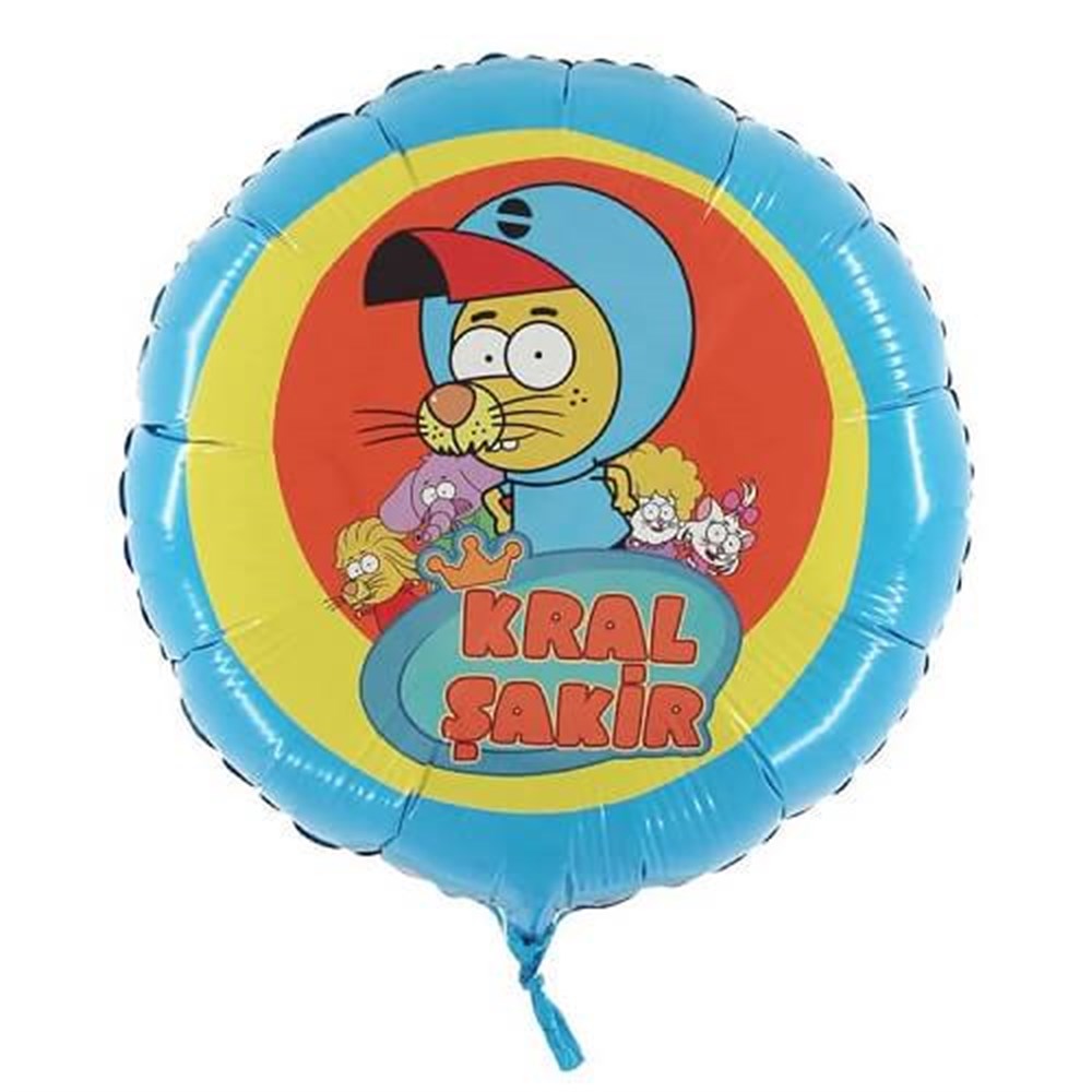 Folyo Balon Temalı ÇeşitleriKral Şakir Temalı Folyo Balon 45 cmİTHAL