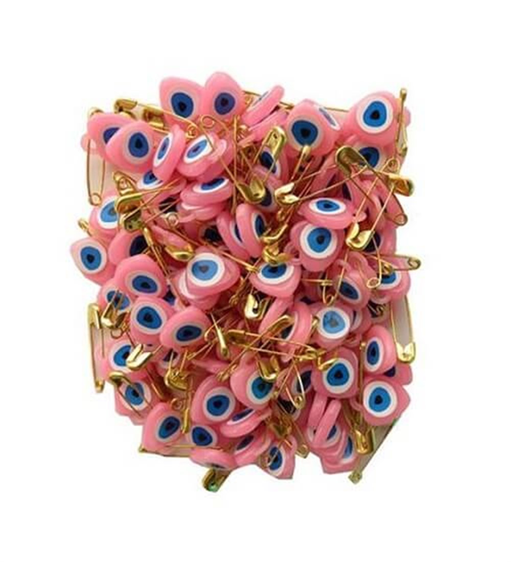 Aksesuarlar ve HediyeliklerNazar Boncuğu Çengel İğneli Pembe 100 Adetİthal
