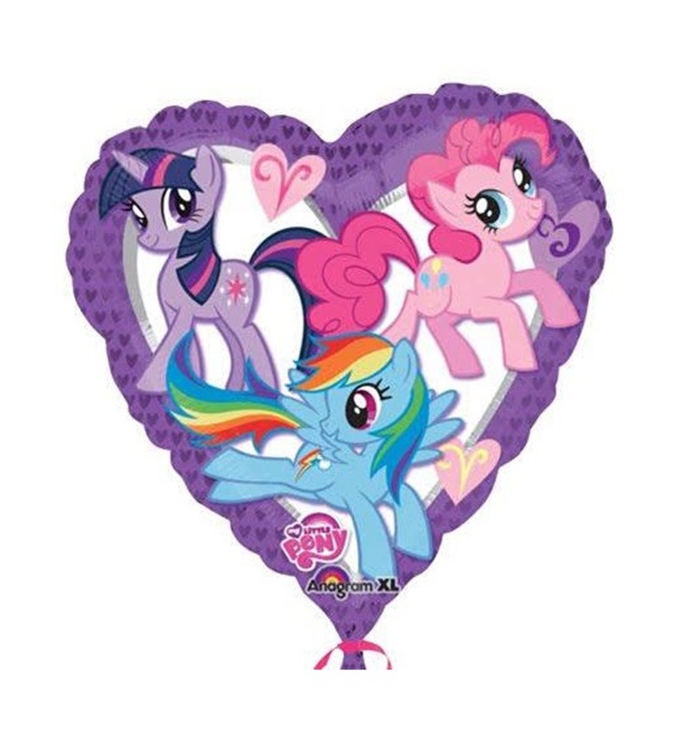 Folyo Balon Figürlü Temalı ÇeşitleriPonny Baskılı Temalı Kalp Folyo Balon 45 cmİthal