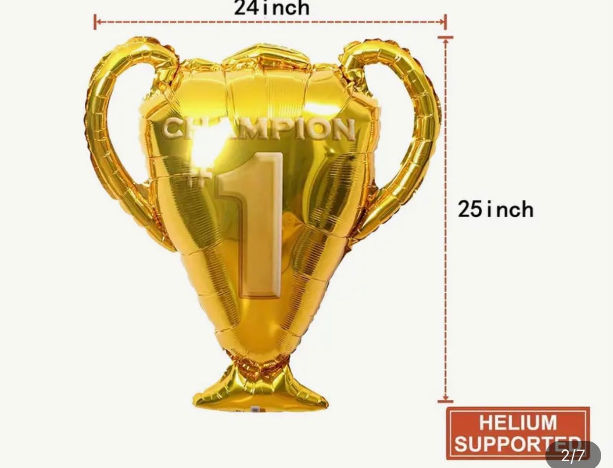 Folyo Balon Figürlü Temalı ÇeşitleriŞampiyon Kupa Folyo Balon 70*65İTHAL