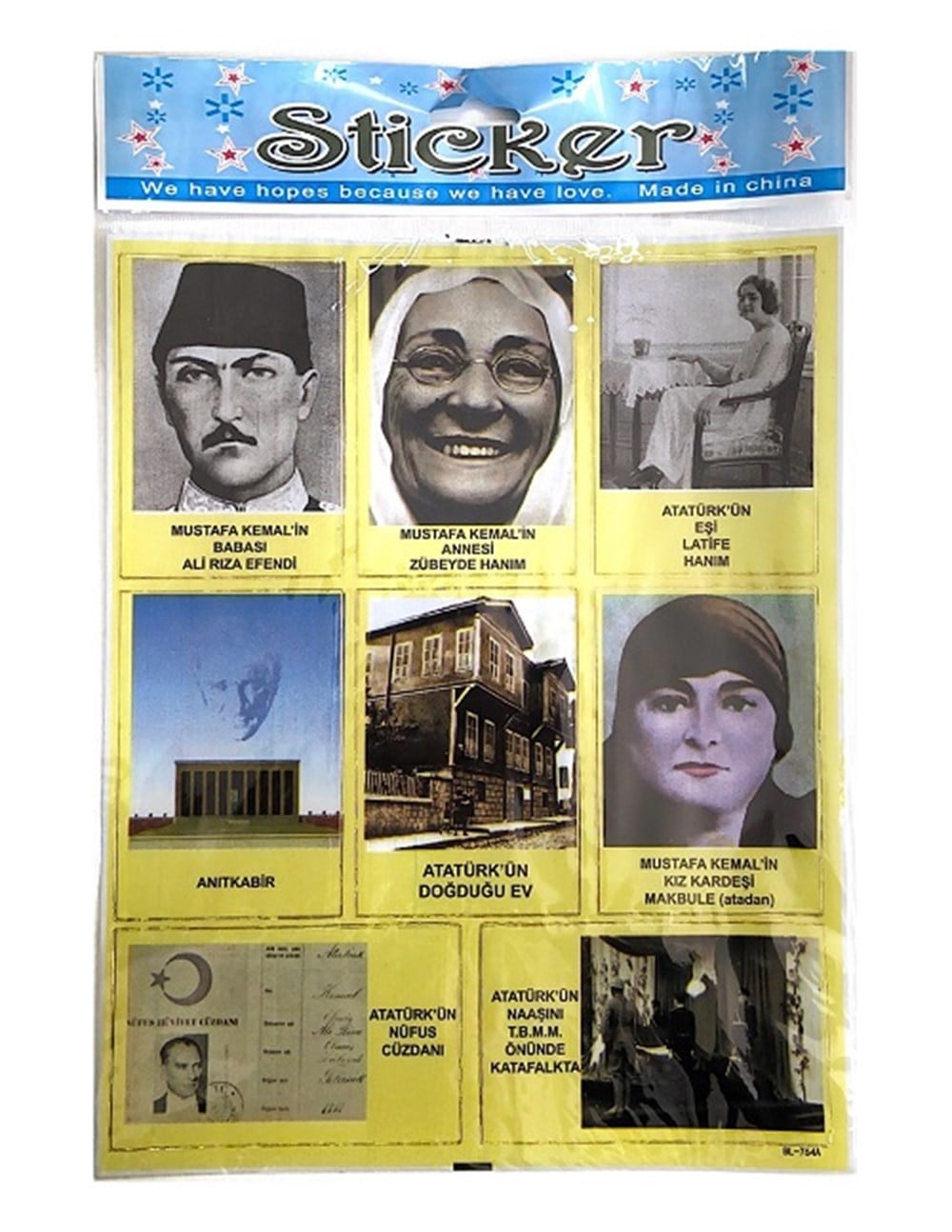 KırtasiyeSticker A4 Mustafa Kemal Atatürkİthal