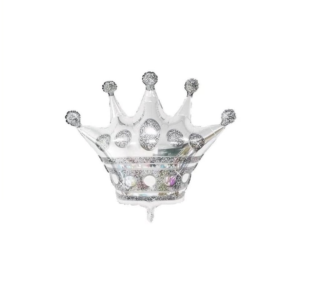 Folyo Balon Figürlü Temalı ÇeşitleriTaç Folyo Balon Gümüş Silver 75cmİthal