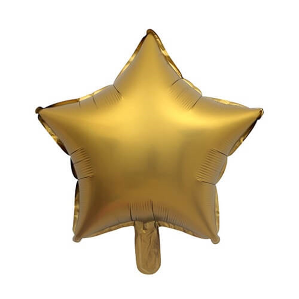 Folyo Balon Yıldız ÇeşitleriYıldız Folyo Balon (Krom-Mırror) Gold 45 cmİTHAL