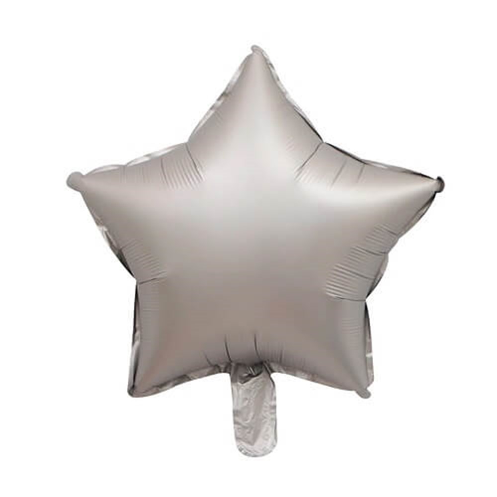 Folyo Balon Yıldız ÇeşitleriYıldız Folyo Balon (Krom-Mırror) Gümüş 45 cmİTHAL