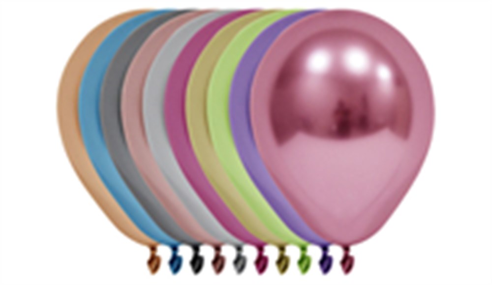 Krom BalonlarKrom Balon Mini Boy Karışık Renk 50 AdetKALİSAN