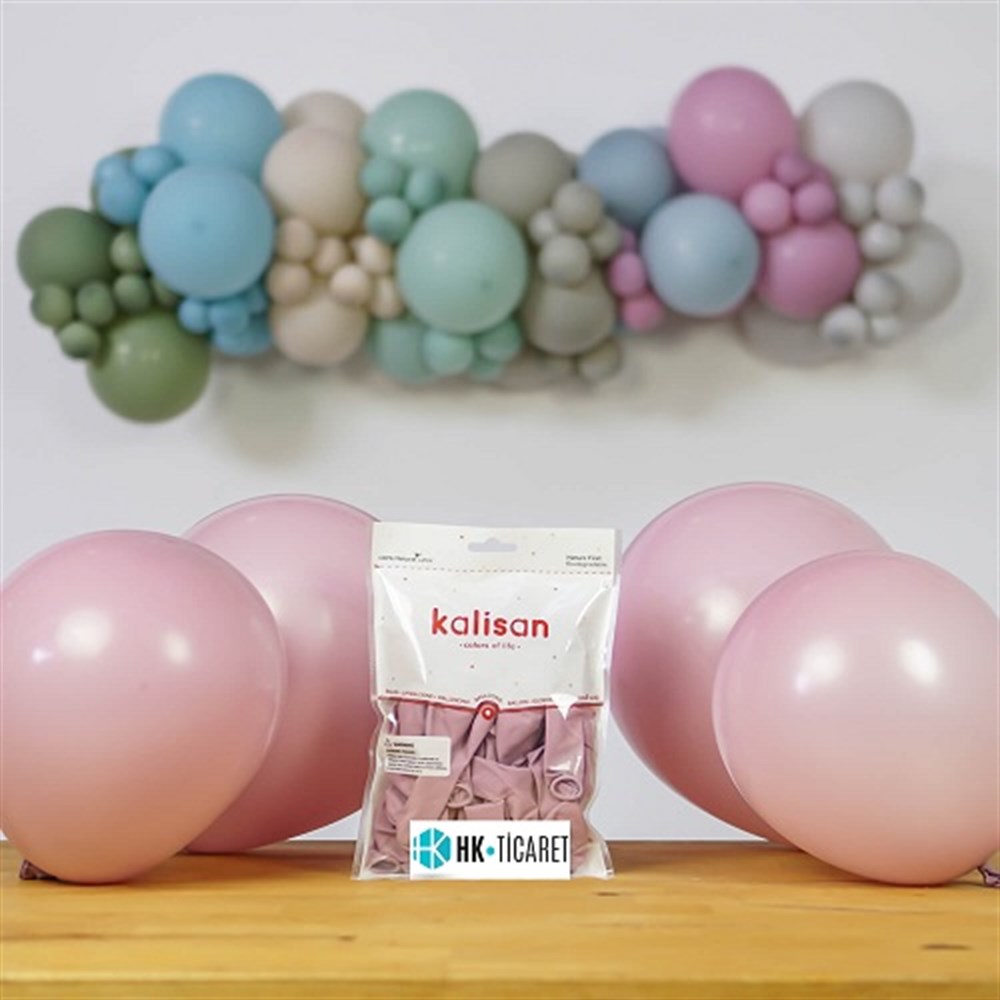 Retro BalonlarRetro Balon Toz Pembe 12 inç 100 AdetKalisan