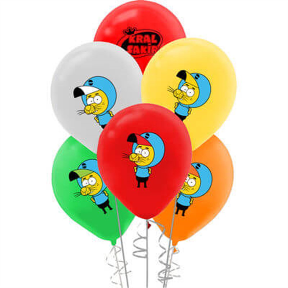 Lisanslı Baskılı Latex BalonlarBalon Lateks Kral Şakir 12inç kikajoy