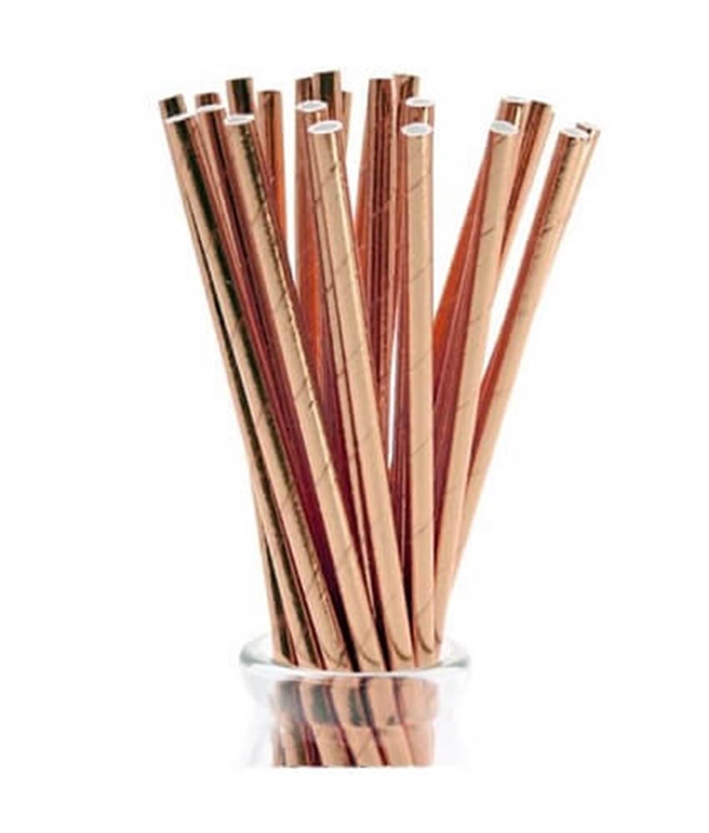 Aksesuarlar ve HediyeliklerKağıt Pipet 25'li Rose Gold RenkRoll Up