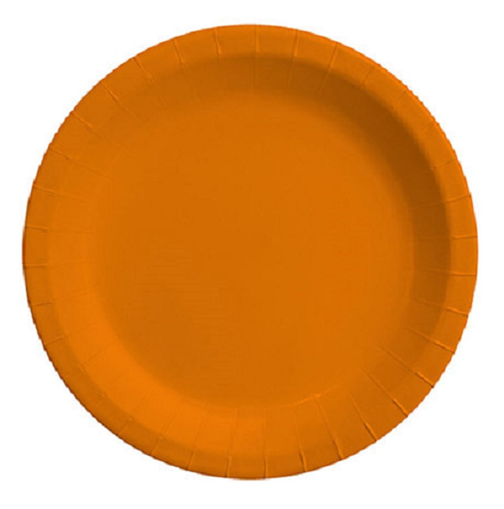 Yuvarlak Karton Tabaklar 23cmKarton Tabak 23 cm Turuncu 8 AdetRoll Up