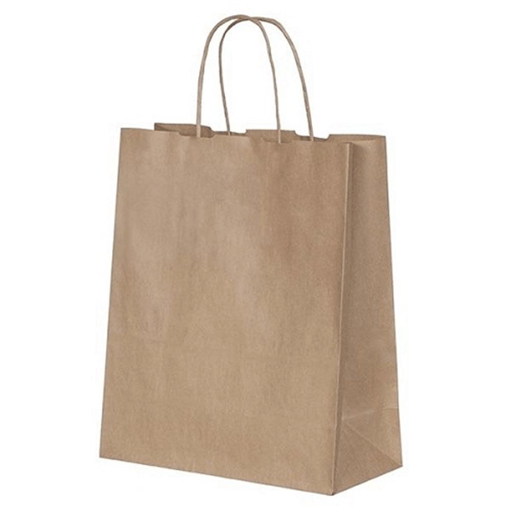 18x24 Karton ÇantalarRoll Up Büküm Saplı Çanta 18x24cm KraftRoll Up