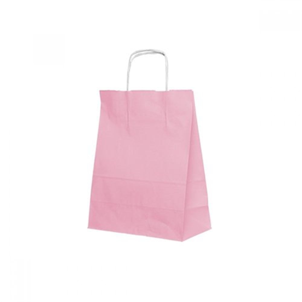 31x41 Karton ÇantalarRoll Up Büküm Saplı Çanta 31x41cm PembeRoll Up