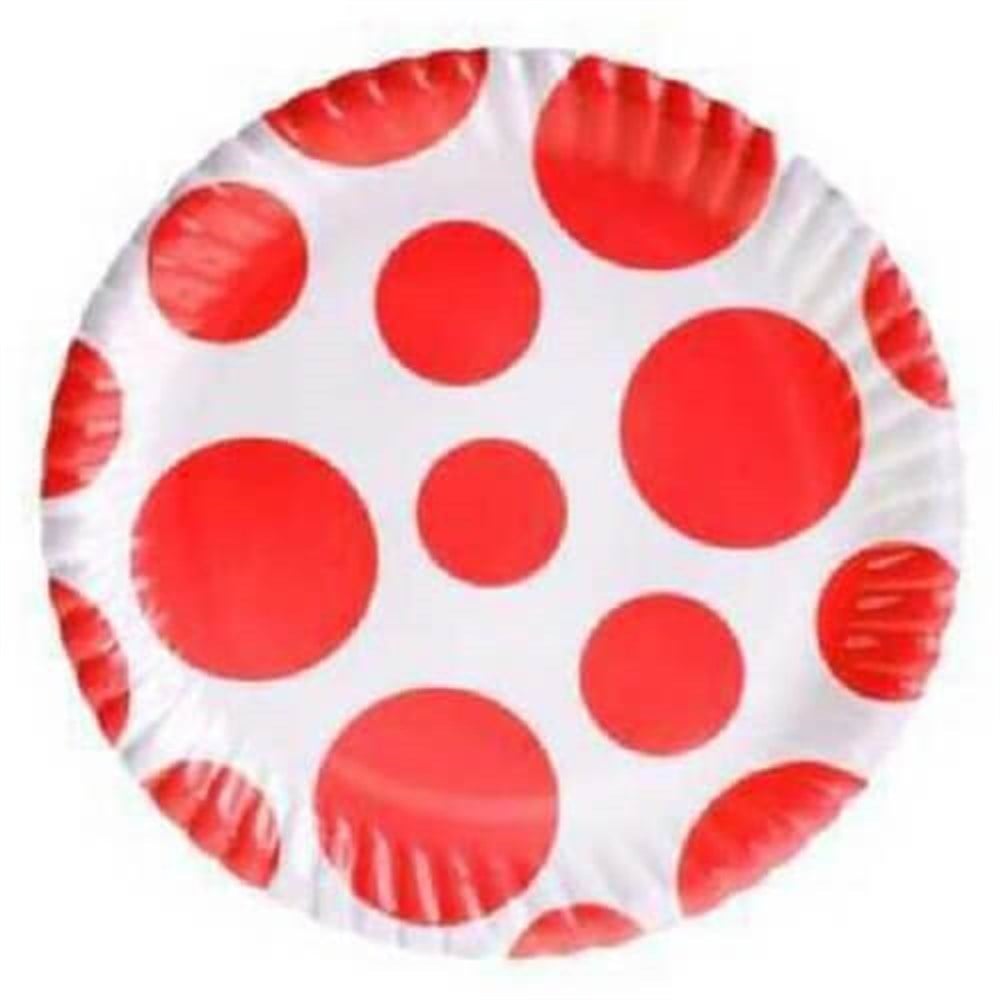 Desenli TabaklarTabak Karton 23cm Karışık Puantiyeli KırmızıRoll Up
