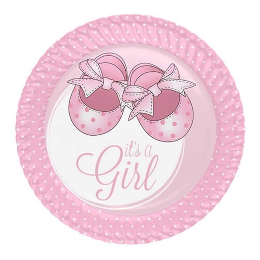 Desenli TabaklarTabak Karton It's a Girl 23cmRoll Up