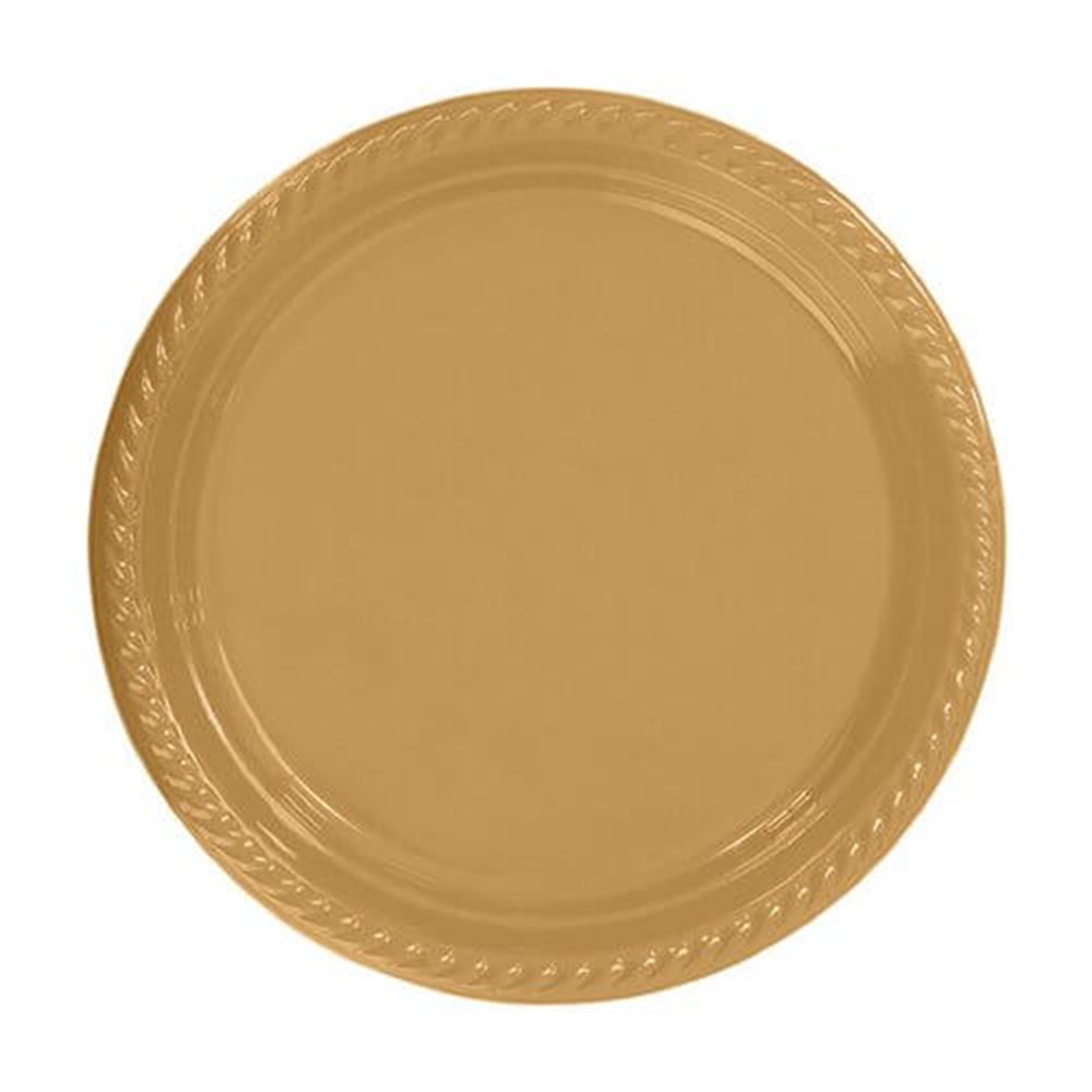 Tabak Plastik 22cm Altın 10'luRoll Up