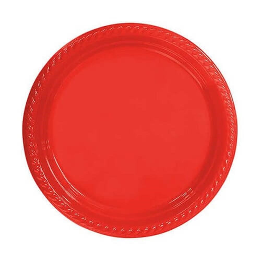 Tabak Plastik 22cm Kırmızı 25'liRoll Up