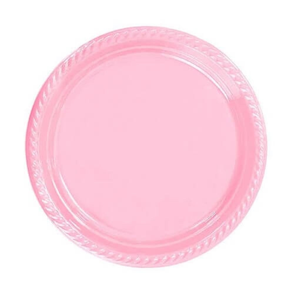 Tabak Plastik 22cm Pembe 10'luRoll Up