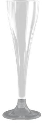 Ayaklı Plastik BardaklarŞampanya Kadehi Bardak Plastik Gümüş 120 ml 6'lıSword pack