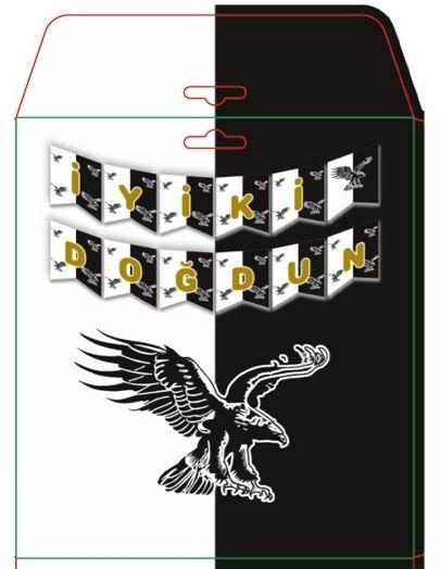 Zigzag BannerBeşiktaş Temalı İyi Ki Doğdun Zigzag Banner Kağıt SüsYerli Üretim