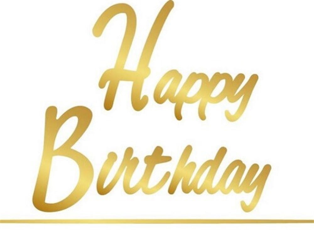 Banner SüslerHappy Birthday İtalik Banner GoldYerli Üretim