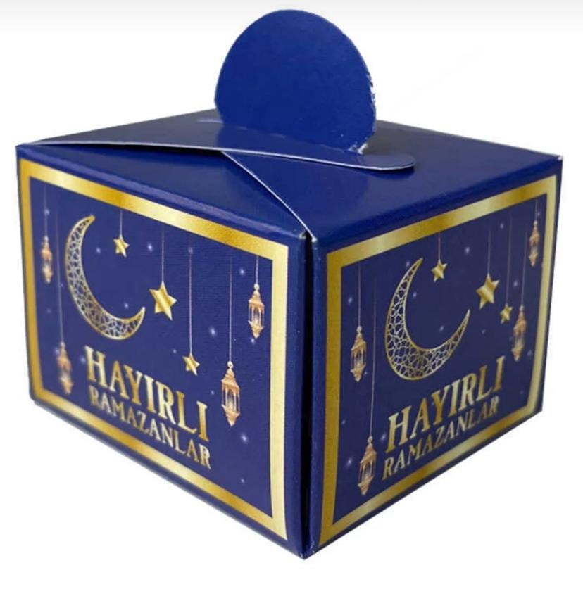 Ramazan Konsept ÜrünleriHayırlı Ramazan Baskılı Hurma Lokum KutusuYerli Üretim