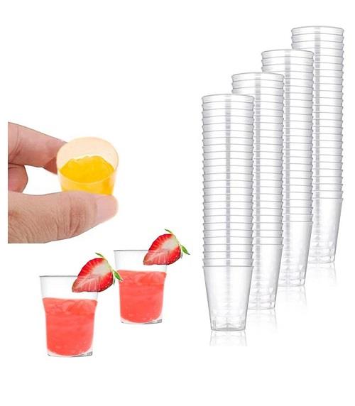 Muffin Kek KapsülleriKristal Shot Bardağı Sert Plastik 40cc 20'liYerli Üretim