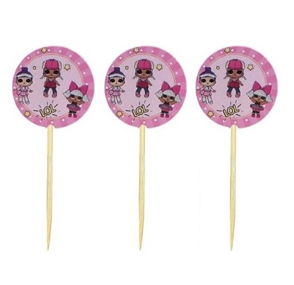Kürdan ÇeşitleriLol Bebek Konsept Parti Cupcake Kürdan 16 AdetYerli Üretim