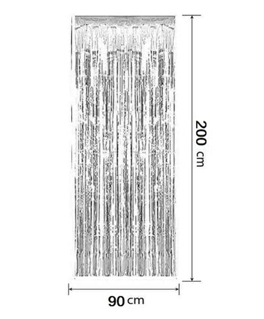 Kapı Perdesi Arka FonlarMetalize Arka Fon Kapı Perdesi 90x200cm GümüşYERLİ ÜRETİM