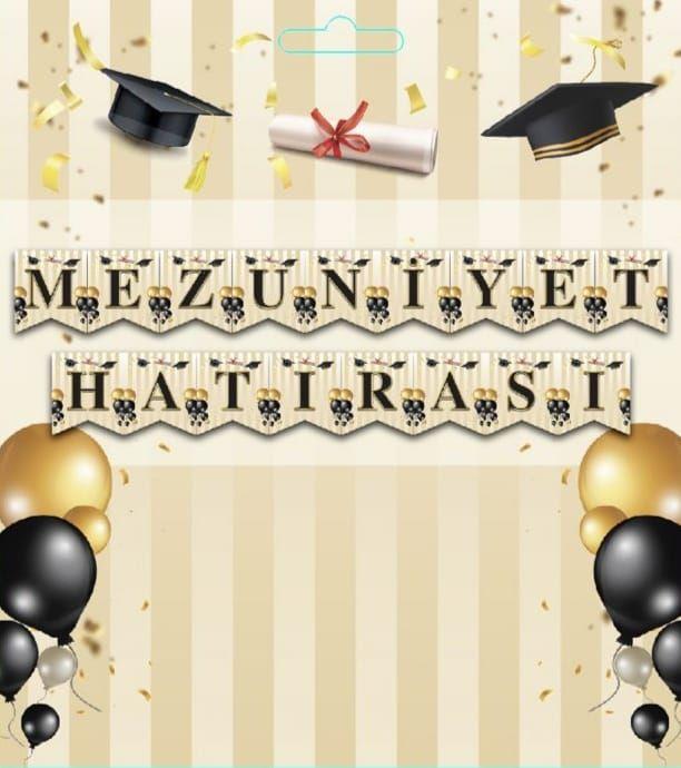 Zigzag BannerMezun Oluyorum Temalı Zigzag Banner Kağıt SüsYerli Üretim