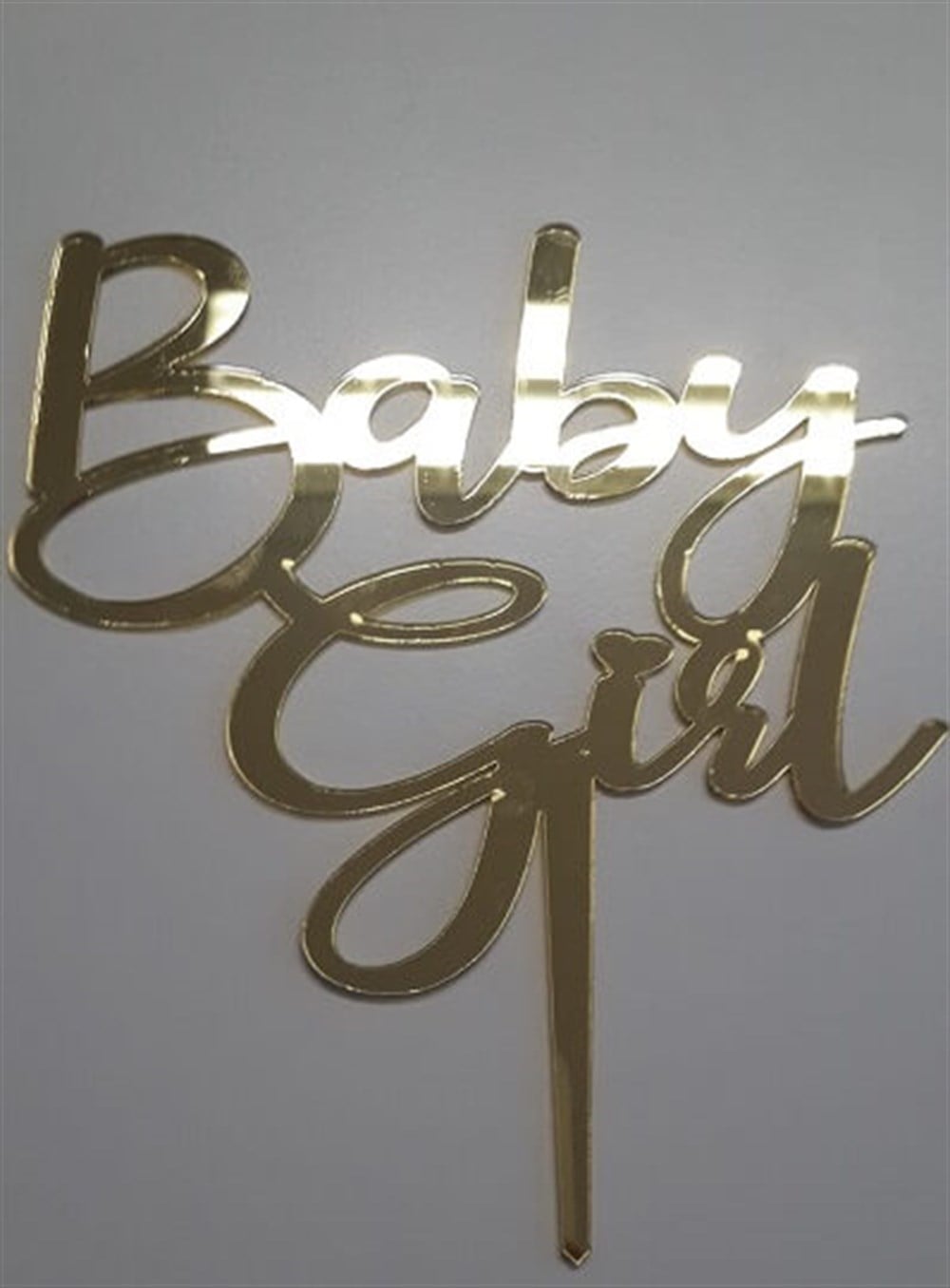 Pleksi Harf Rakam ve YazılarPasta Üstüne Pleksi Baby Girl GoldYerli Üretim
