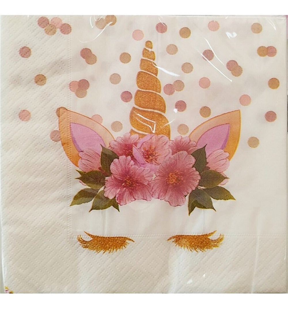 UnicornPeçete Çiçekli Unicorn Yerli Üretim