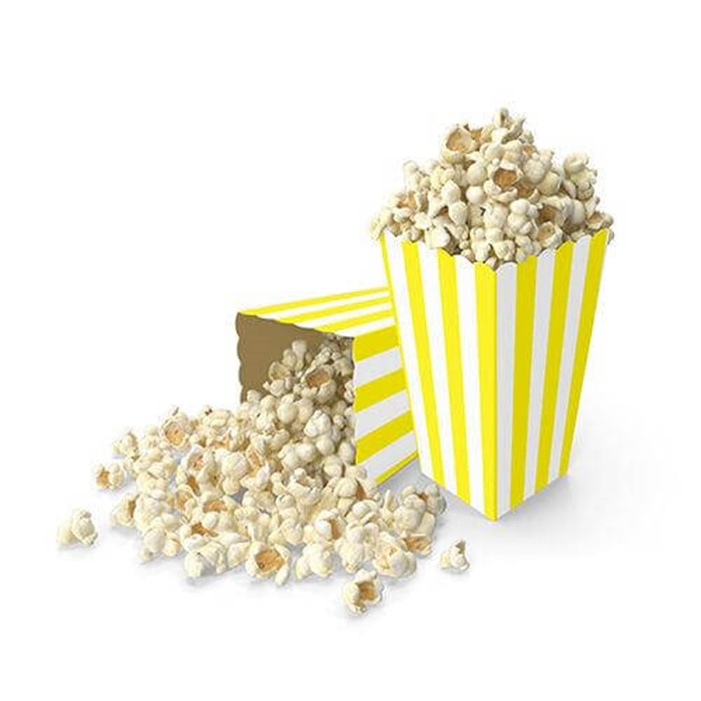 Pop Corn Mısır KutularıPop Corn Mısır Kutusu Sarı ÇizgiliYerli Üretim