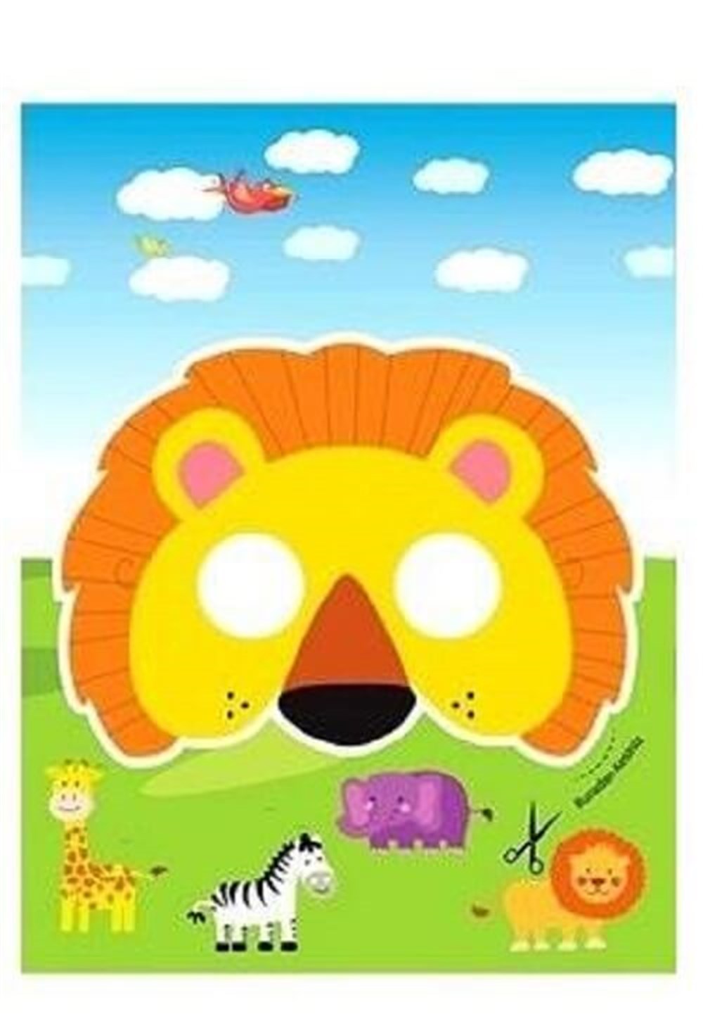 Aksesuarlar ve HediyeliklerSafari Sevimli Hayvanlar Boyama Kitabı - Sticker ve MaskeliYerli Üretim
