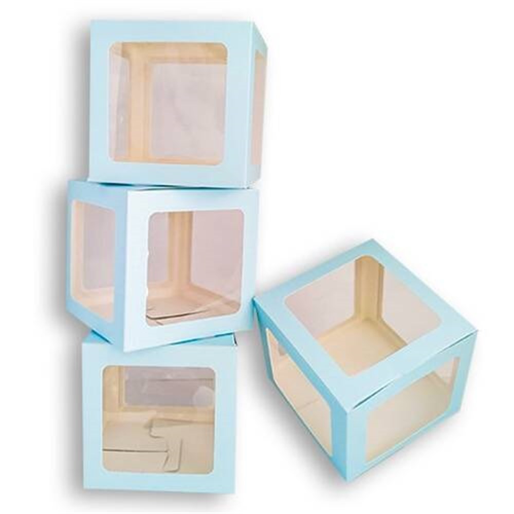 Şeffaf Kutu ve HarfleriŞeffaf Kutu Mavi 25cm 10'luYerli Üretim