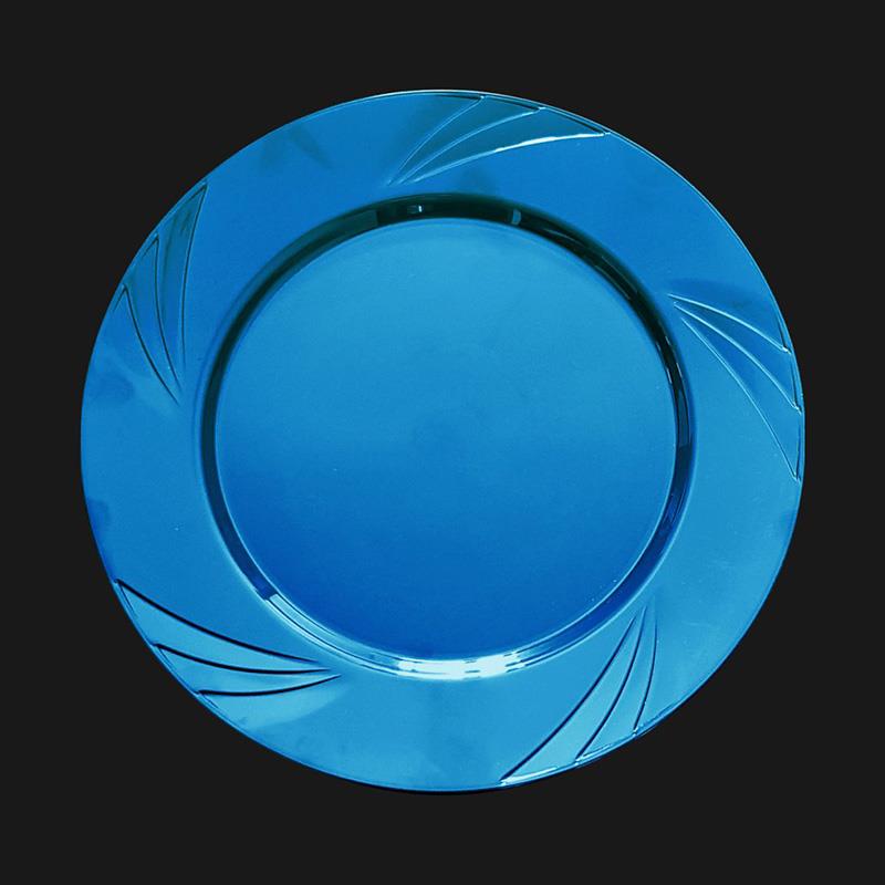 Yuvarlak Plastik Tabaklar 26cmTabak Sert Plastik 26cm Açık Mavi 6'lıYerli Üretim