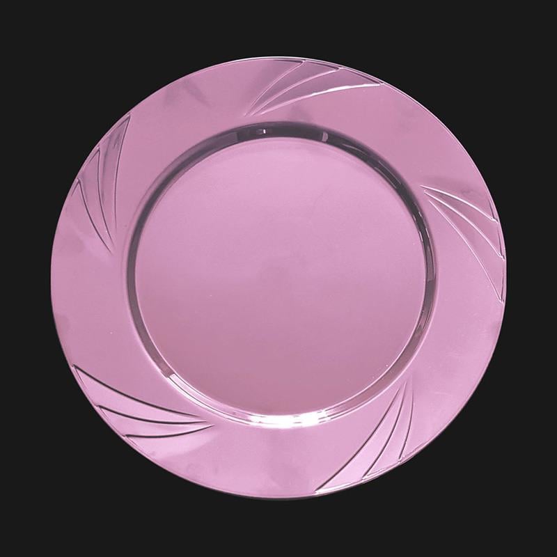 Yuvarlak Plastik Tabaklar 26cmTabak Sert Plastik 26cm Pembe 6'lıYerli Üretim