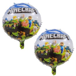 Folyo Balon Figürlü Temalı ÇeşitleriMinecraft Temalı Yuvarlak Folyo Balon 45 cmİthal