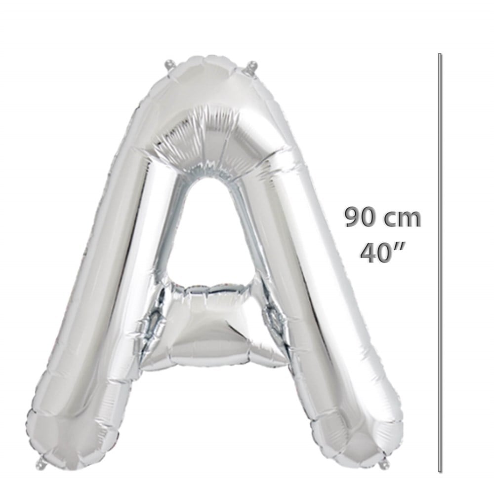 Folyo Harf A Gümüş Balon 90cm ( 40 inç )40