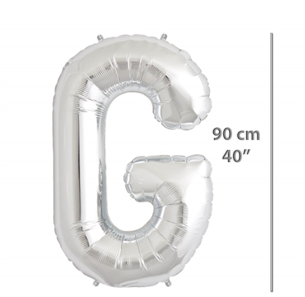 Folyo Harf G Gümüş Balon 90cm ( 40 inç )40